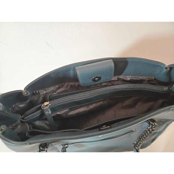 Simply Vera Wang Rockbridge Tote Bag Handbag Purse Dark Teal Ombre Excellent - Picture 4 of 7